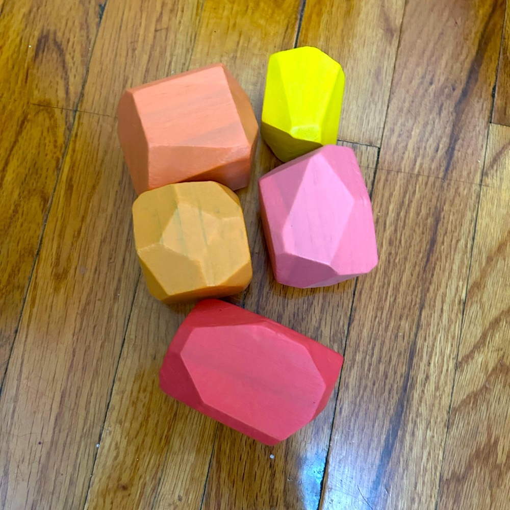 Lovevery Solid Wood Stacking Boulders